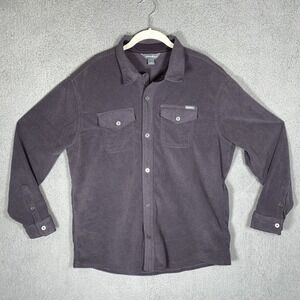 Eddie Bauer Men's Sz L Chutes Microfleece Shirt Button Up Mid weight Pockets
